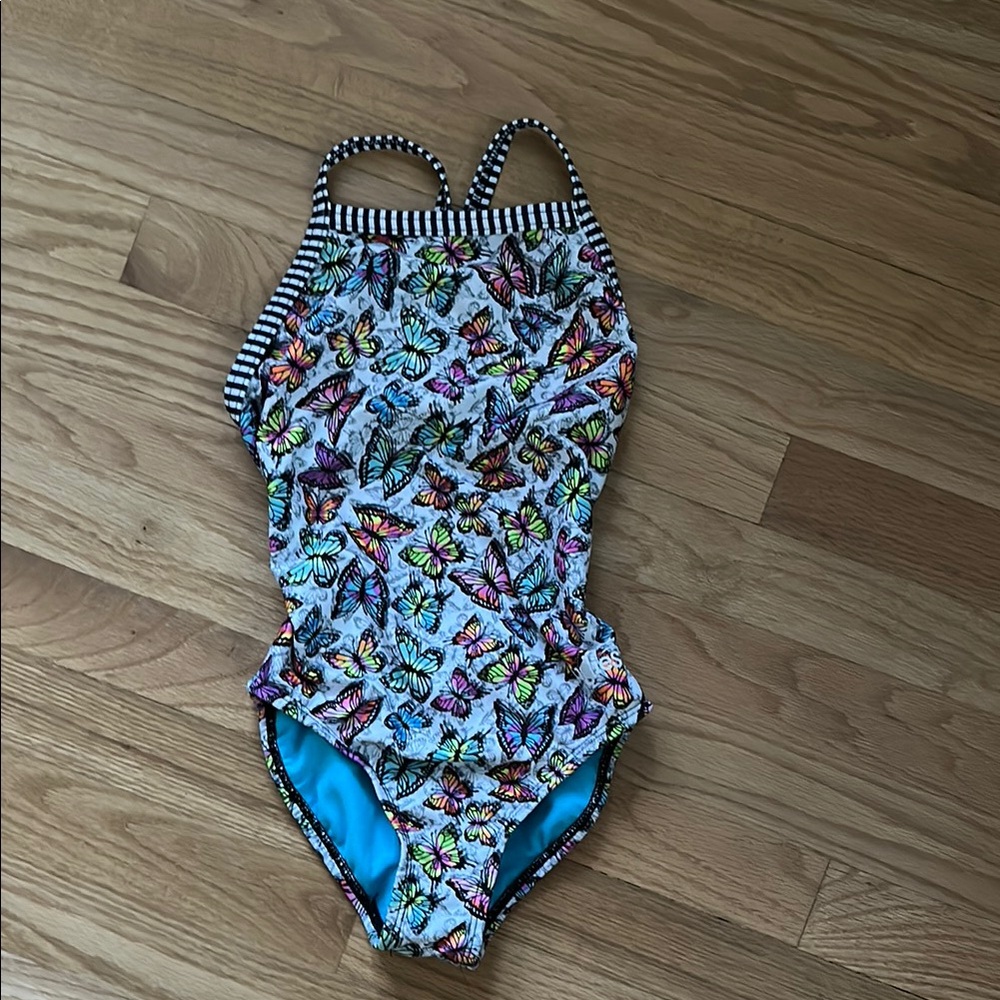Dolfin Kids Butterfly Print Swimsuit